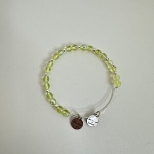 Alex and Ani Energy Bracelet Green Beaded Expandable Charm Bracelet USA